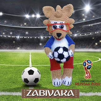 Colección de mascotas de los mundiales de fútbol tejidas - Zabivaka. Muñecos tejdos personalizados. Talykí Taller de Tejidos y diseño textil